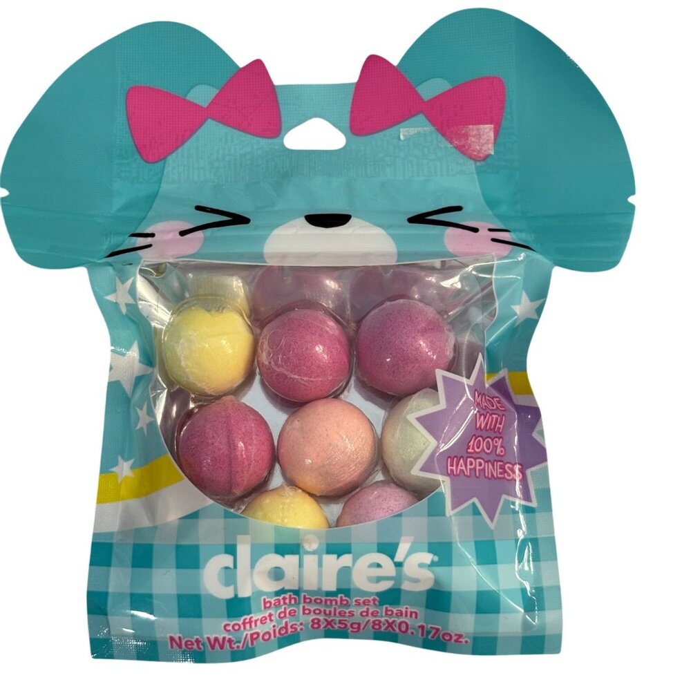 Claires Bath Bomb Set Watermelon Scented 8 x 0.17 Oz Multi-Color